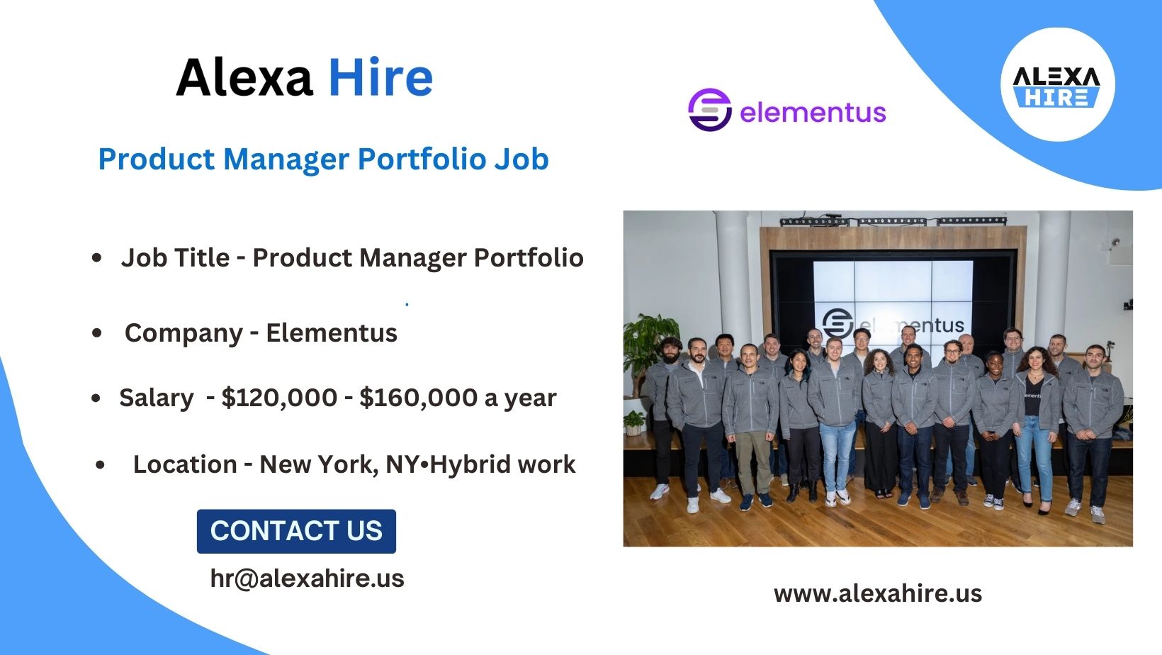 Product Manager Portfolio at Elementus Apply Right Now