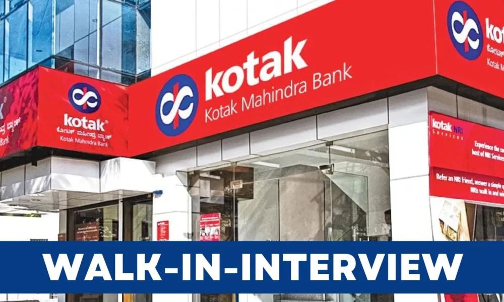 Kotak Mahindra Bank Walk-in For Elite Relationship Manager Role