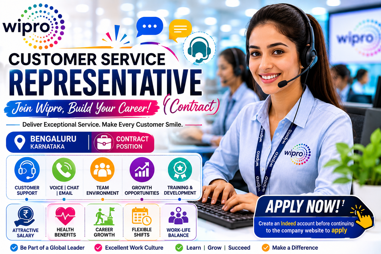 Wipro-customer-service-jobs-2026 | Bengaluru | Apply Online