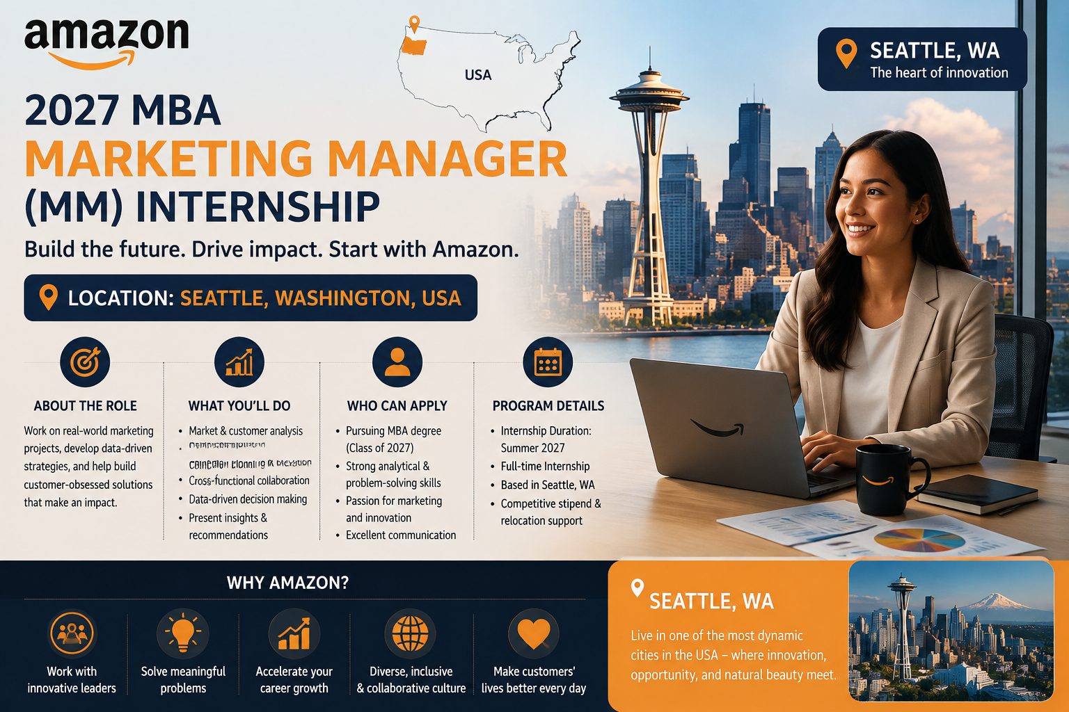 Amazon MBA Marketing Manager Internship 2027|USA