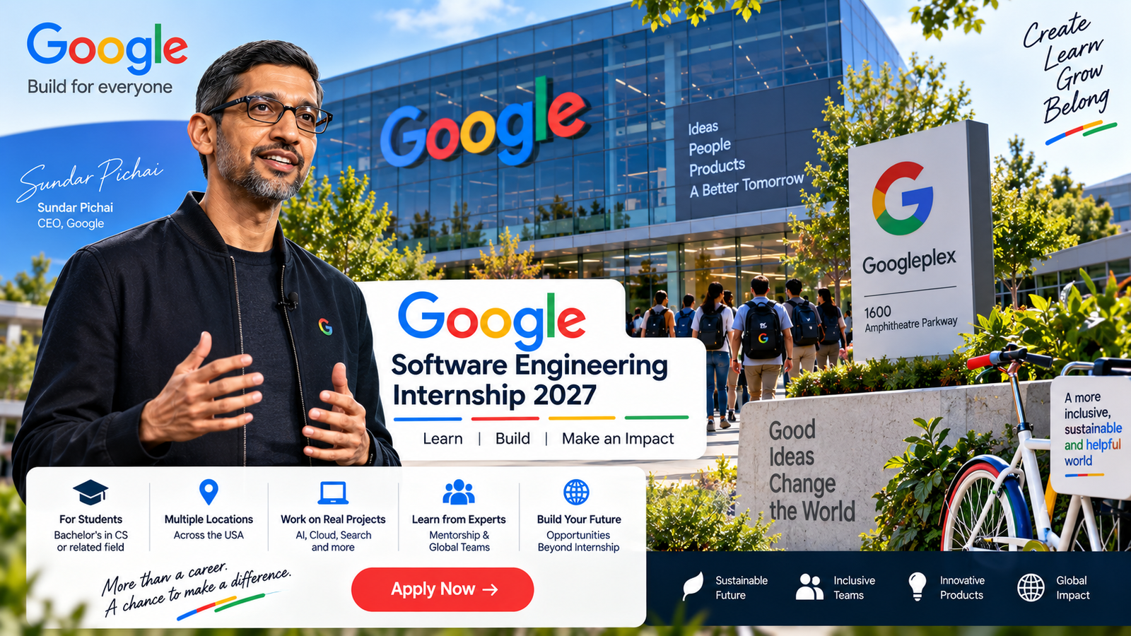 Google Software Engineering Internship 2027 USA – Eligibility, Salary, Requirements & Apply
