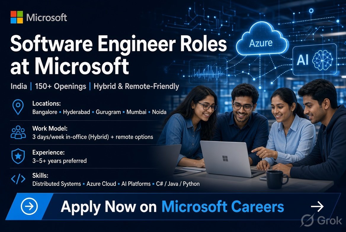 Microsoft Engineer Jobs in India 2026 – Apply Online