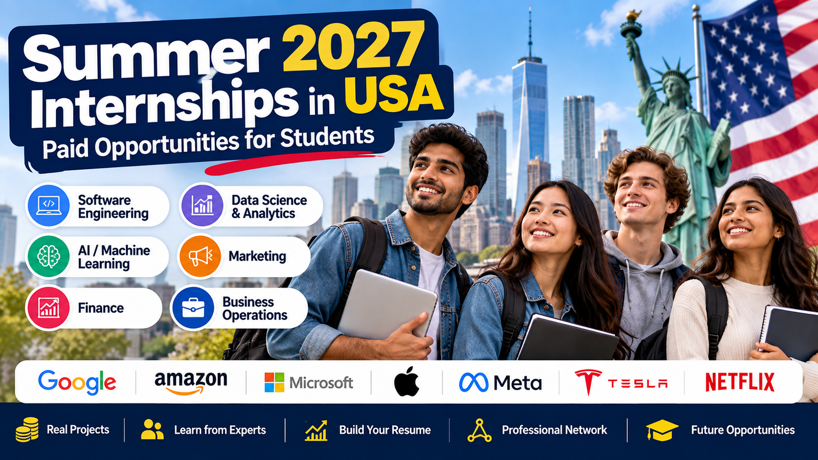 Summer 2027 Internships in USA: Paid Internship Opportunities for Students
